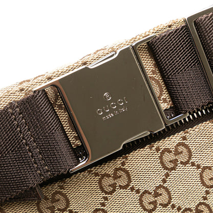 Gucci GG Canvas Double Pocket Belt Bag