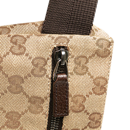 Gucci GG Canvas Double Pocket Belt Bag
