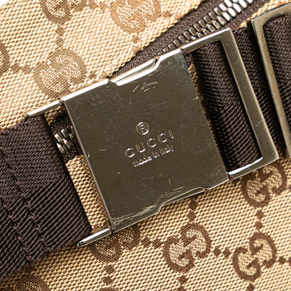 Gucci GG Canvas Double Pocket Belt Bag