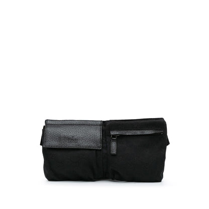 Gucci GG Canvas Double Pocket Belt Bag