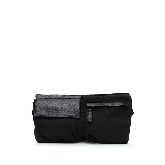 Gucci GG Canvas Double Pocket Belt Bag