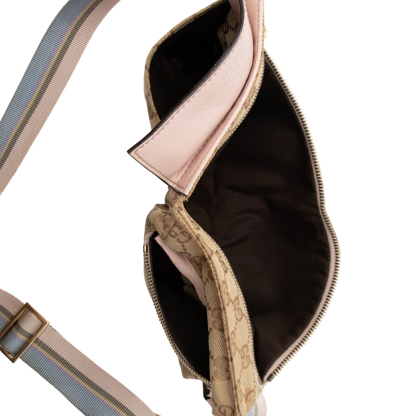 Gucci GG Canvas Double Pocket Belt Bag