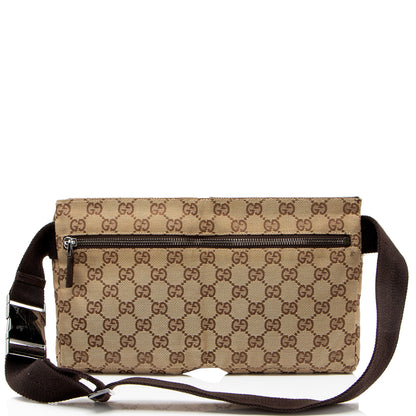 Gucci GG Canvas Double Pocket Belt Bag