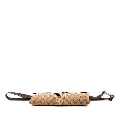 Gucci GG Canvas Double Pocket Belt Bag
