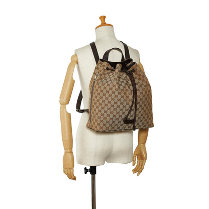Gucci GG Canvas Drawstring Backpack (SHG-TBk0T0)