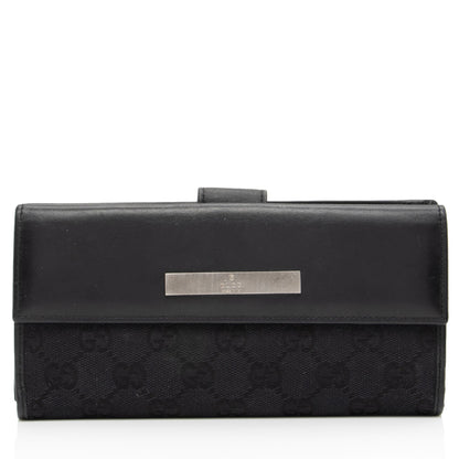 Gucci GG Canvas Flap Continental Wallet (SHF-5hwW9Y)