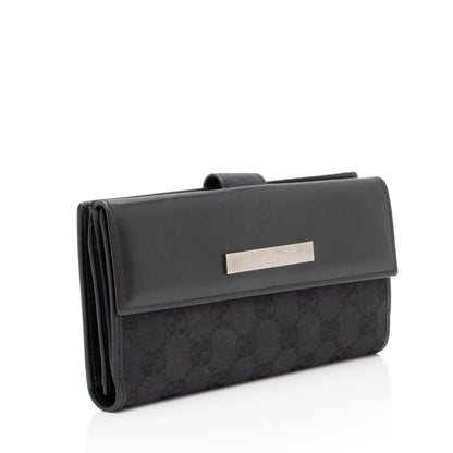 Gucci GG Canvas Flap Continental Wallet (SHF-5hwW9Y)