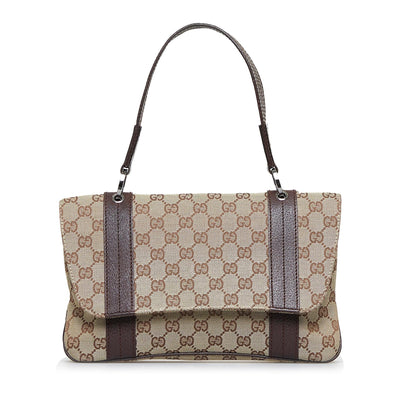 Gucci GG Canvas Flap Handbag (SHG-wwcrBP)