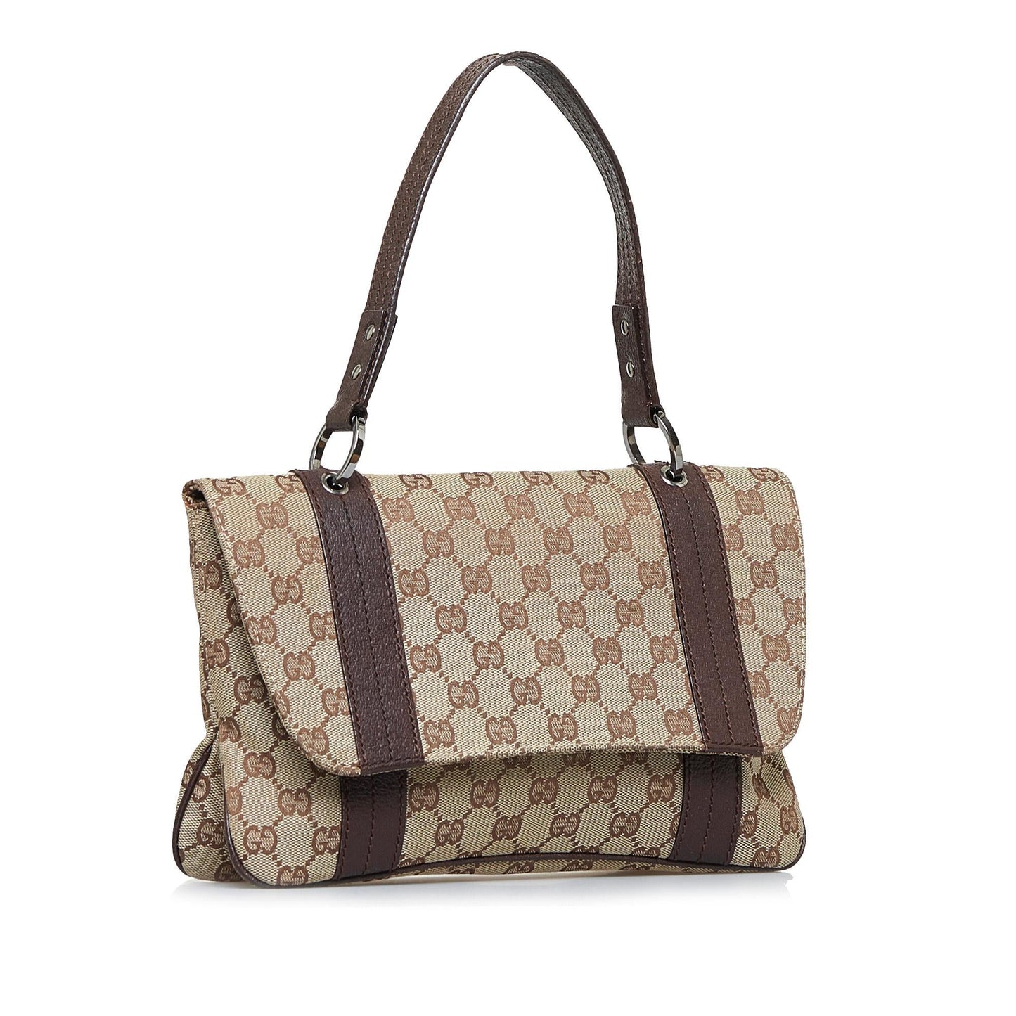 Gucci GG Canvas Flap Handbag (SHG-wwcrBP)