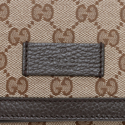 Gucci GG Canvas Flap Messenger Bag (SHF-1QqxVk)