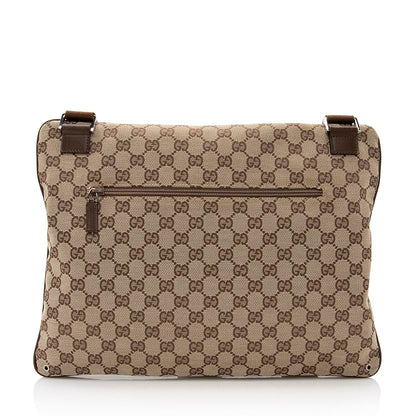 Gucci GG Canvas Flat Messenger Bag (SHF-22088)