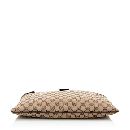 Gucci GG Canvas Flat Messenger Bag (SHF-22088)