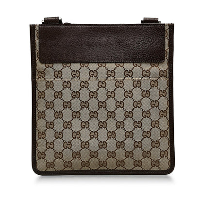 Gucci GG Canvas Flat Messenger (SHG-tmDaTa)
