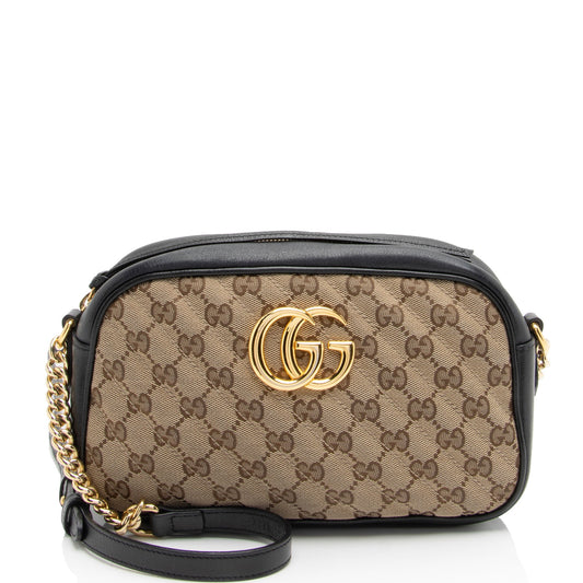 Gucci GG Canvas GG Marmont Small Shoulder Bag (SHF-09Q1ec)