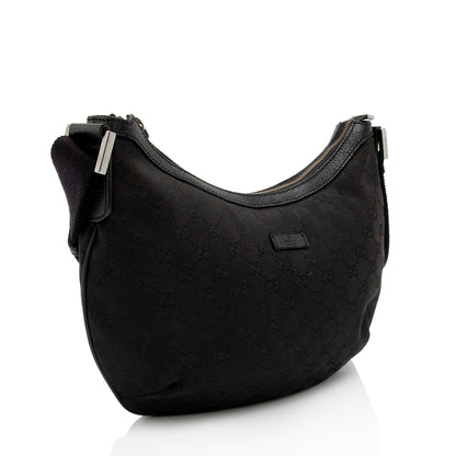 Gucci GG Canvas Half Moon Medium Messenger Bag (SHF-aTmqfv)