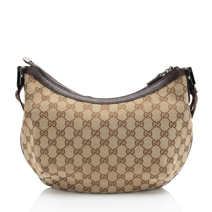 Gucci GG Canvas Half Moon Medium Messenger (SHF-wdpRGn)