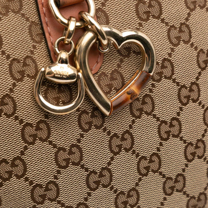Gucci GG Canvas Heart Bit Satchel