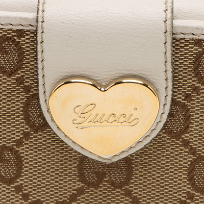 Gucci GG Canvas Heart Script Continental Wallet (SHF-6kTDdx)