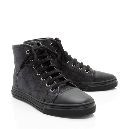 Gucci GG Canvas High Top Sneakers - Size 5.5 / 35.5