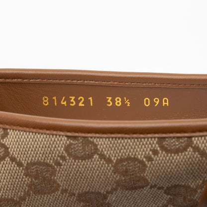 Gucci GG Canvas Horsebit Ballet Flats - Size 8.5 / 38.5