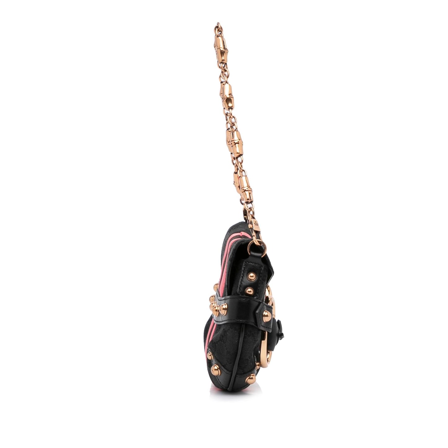 Gucci GG Canvas Horsebit Chain Baguette (SHG-FcwgFl)