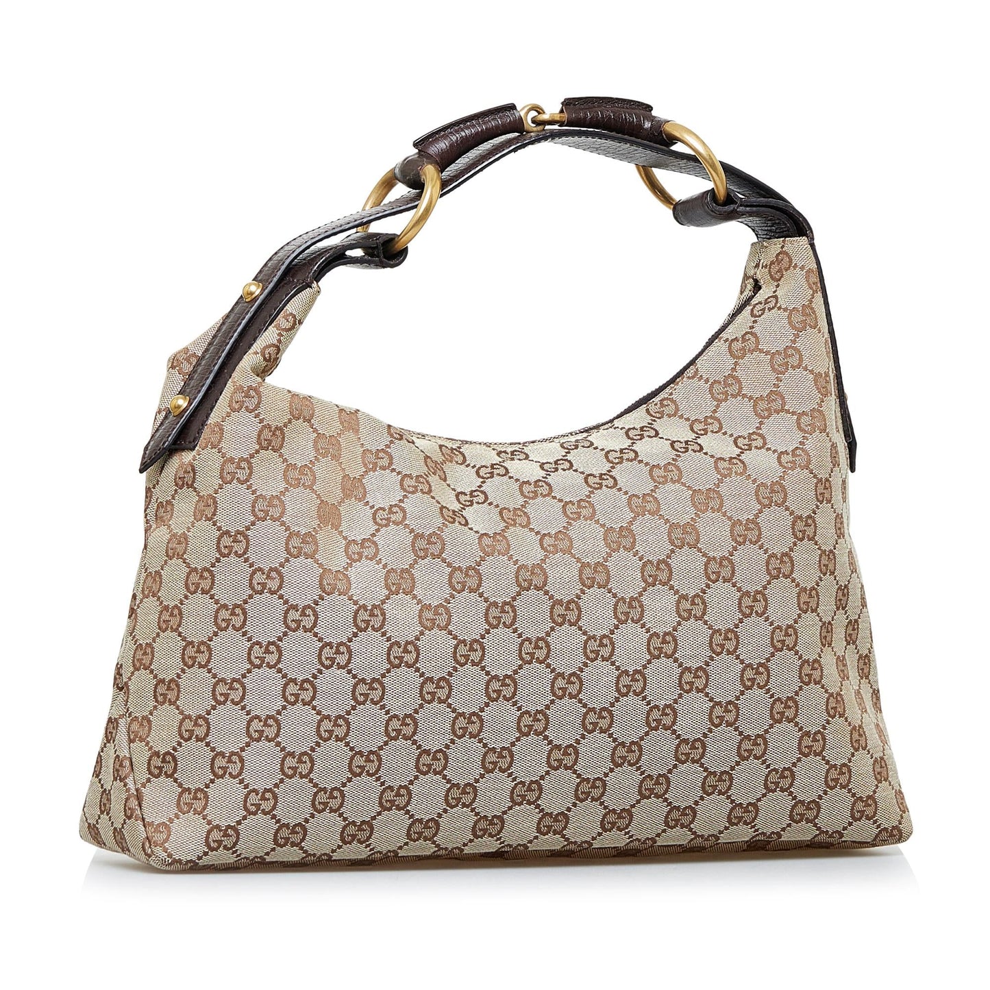 Gucci GG Canvas Horsebit Hobo (SHG-PLy3yh)