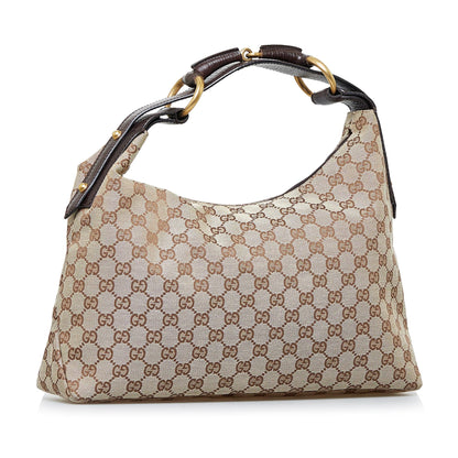 Gucci GG Canvas Horsebit Hobo (SHG-PLy3yh)