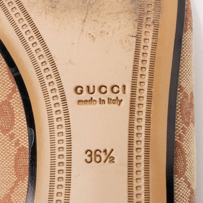 Gucci GG Canvas Horsebit Jordaan Loafers - Size 6.5 / 36.5 - FINAL SALE (SHF-DyXTtO)