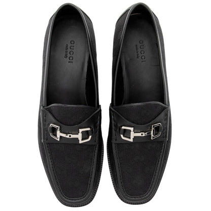 Gucci GG Canvas Horsebit Loafers - Size 7.5 / 37.5 (SHF-ZxcBTe)