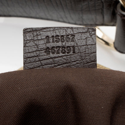 Gucci GG Canvas Horsebit Medium Hobo (SHF-V8RIx7)