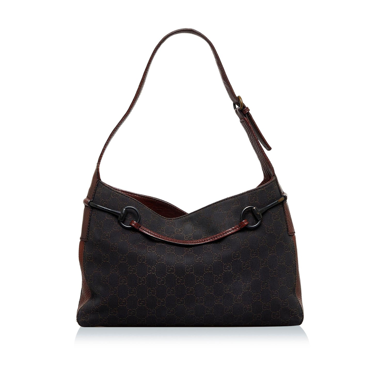Gucci GG Canvas Horsebit Shoulder Bag (SHG-LWBer5)