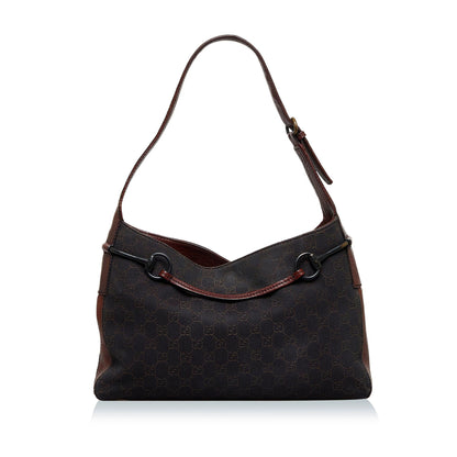 Gucci GG Canvas Horsebit Shoulder Bag (SHG-LWBer5)