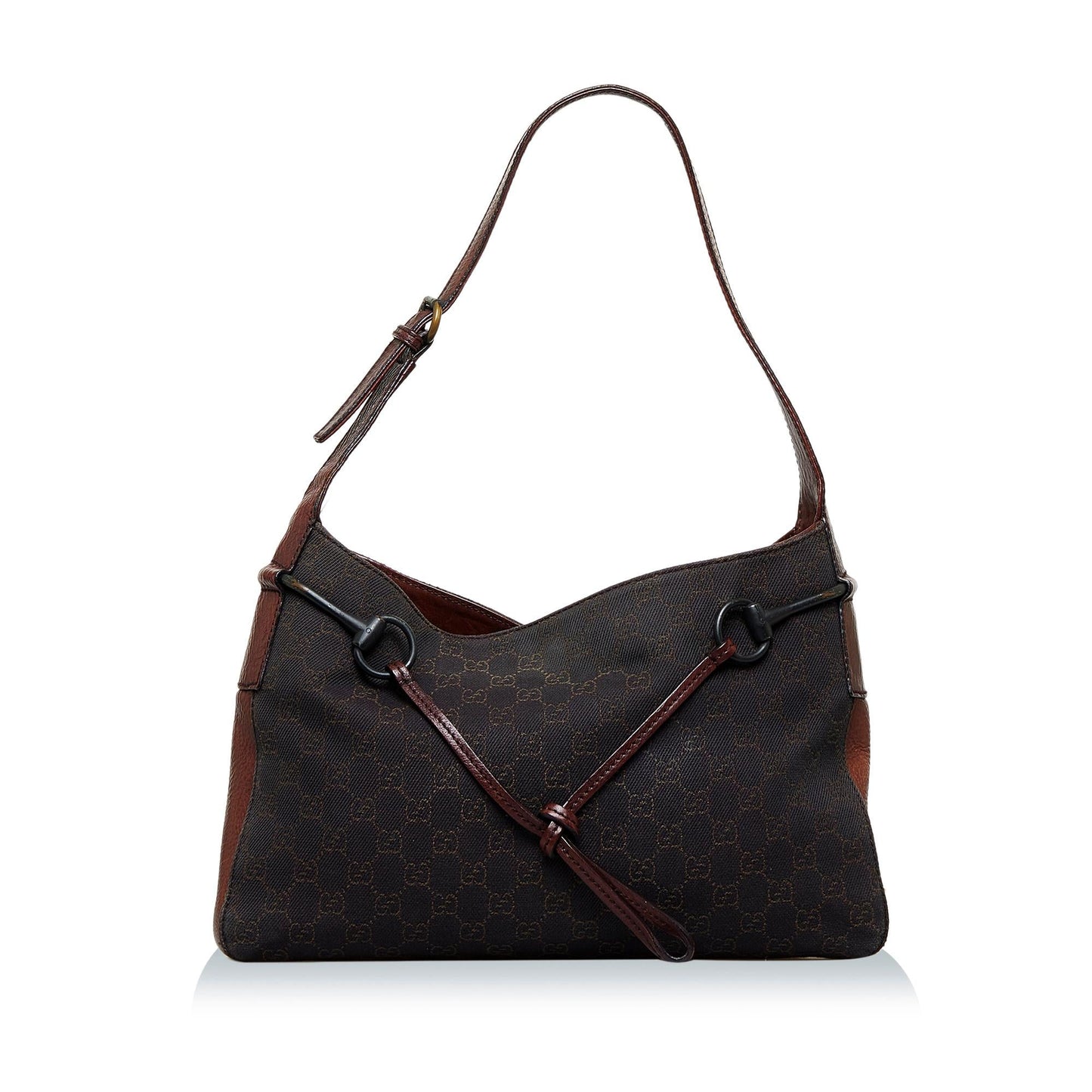 Gucci GG Canvas Horsebit Shoulder Bag (SHG-LWBer5)