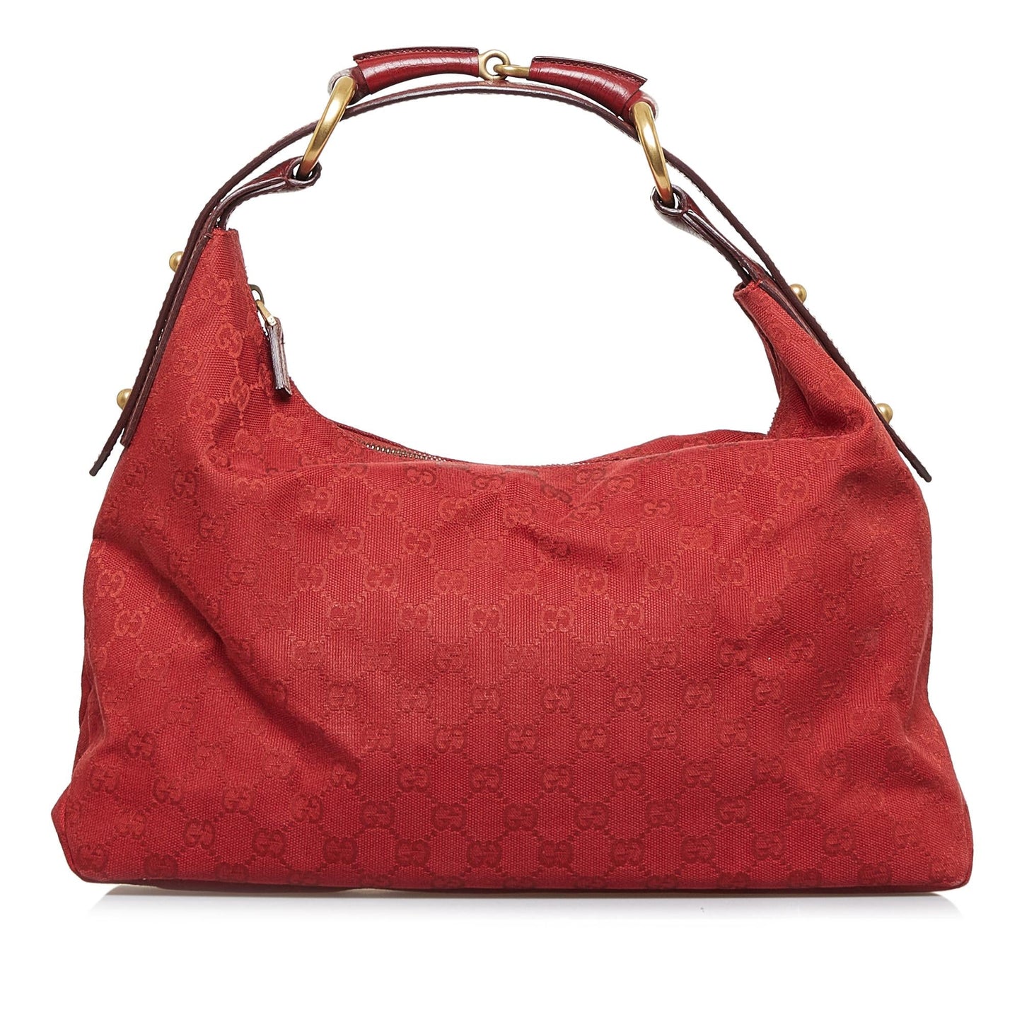 Gucci GG Canvas Horsebit Shoulder Bag (SHG-uF7nDd)