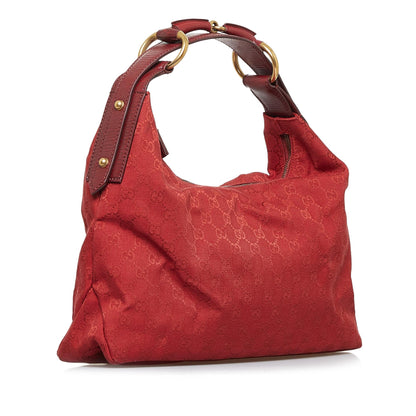 Gucci GG Canvas Horsebit Shoulder Bag (SHG-uF7nDd)