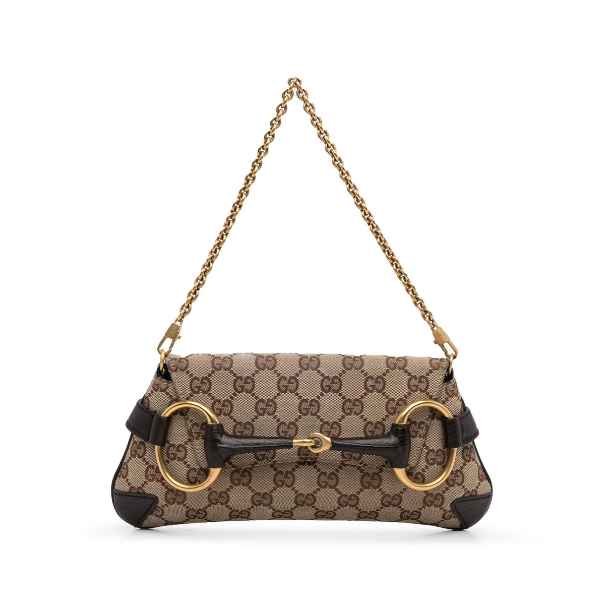 Gucci GG Canvas Horsebit Shoulder Bag (SHG-b3Qp4w)