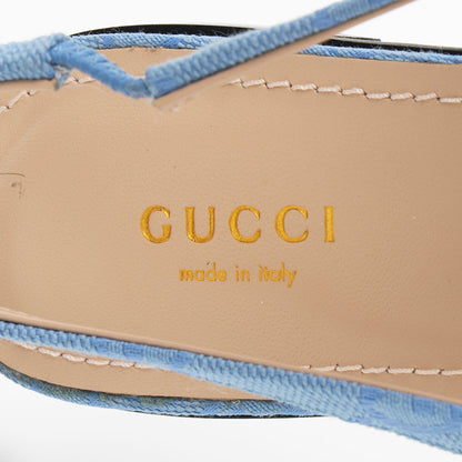 Gucci GG Canvas Horsebit Slingback Flats - Size 7.5 / 37.5