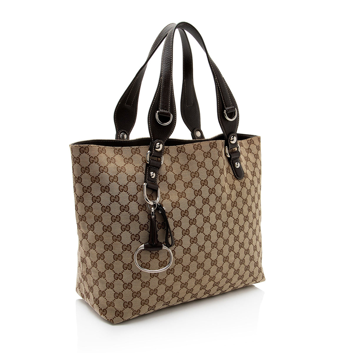 Gucci GG Canvas Icon Bit Medium Tote (SHF-1bZhea)