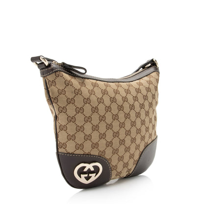 Gucci GG Canvas Interlocking Heart Crossbody Bag (SHF-2gSnDY)