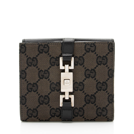 Gucci GG Canvas Jackie French Wallet (SHF-jqPlLy)