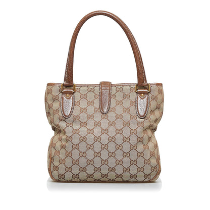 Gucci GG Canvas Jackie Piston Lock Handbag (SHG-R6bLVW)