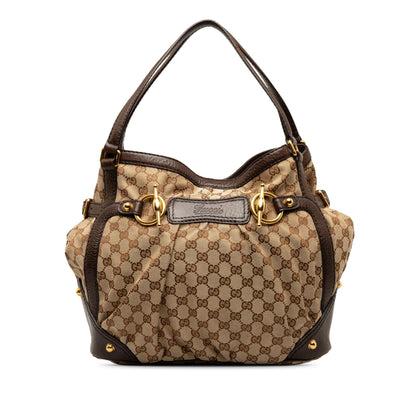 Gucci GG Canvas Jockey Shoulder Bag (SHG-CIMJ65)