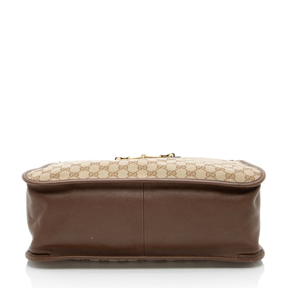 Gucci GG Canvas Leather Horsebit 1955 Tote