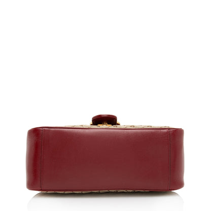 Gucci GG Canvas Marmont Small Top Handle Bag (SHF-WYqDum)