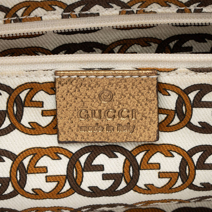 Gucci GG Canvas Metallic Leather Princy Medium Boston Bag (SHF-af8xb3)