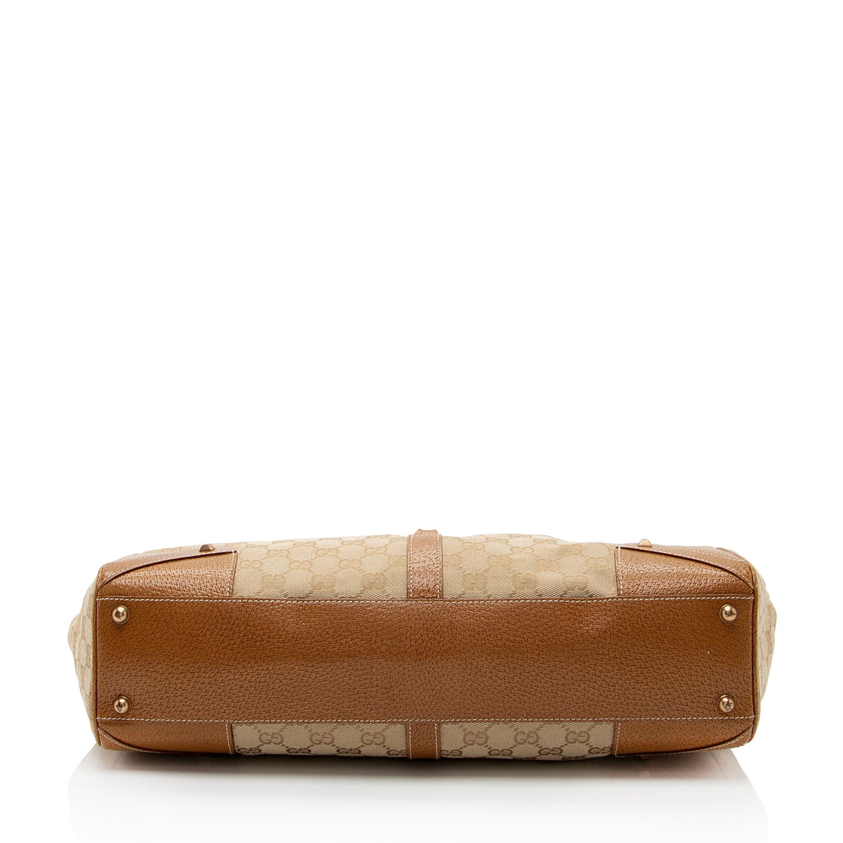 Gucci GG Canvas Nailhead Bardot Large Shoulder Bag (SHF-FHIG8i)