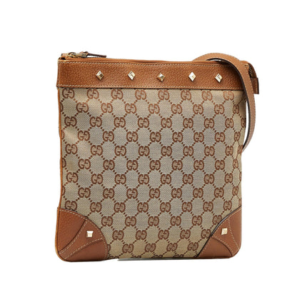 Gucci GG Canvas Nailhead Crossbody (SHG-Mehcnj)
