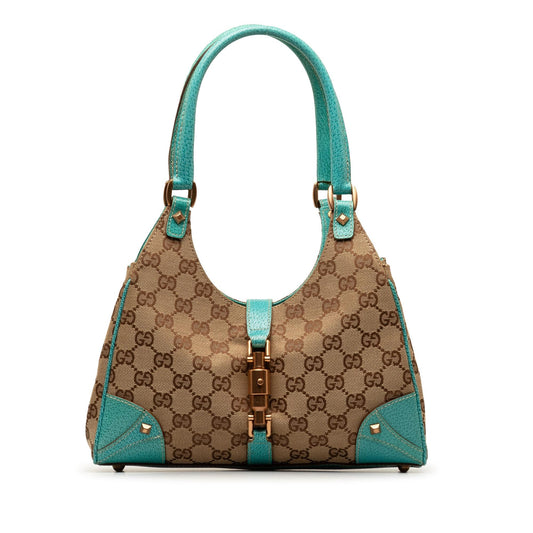 Gucci GG Canvas Nailhead Jackie Bardot Shoulder Bag (SHG-eDYueX)