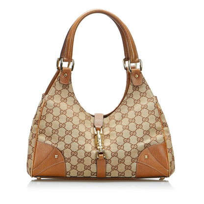 Gucci GG Canvas Nailhead Jackie Bardot (SHG-z8pNuY)