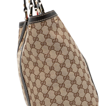 Gucci GG Canvas New Ladies Web Tote (SHG-rjYda9)
